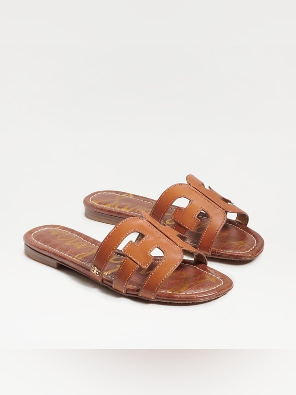 NEW Sam Edelman Bay Slide Sandal Saddle Leather Tan Size 10